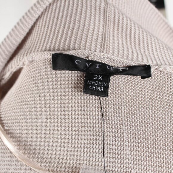Cyrus Open Cardigan, Beige, Size 2X, NWT - Picture 4 of 6